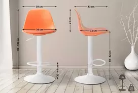 Mville Baro kėdė "Kiel", odos imitacija, balta