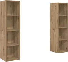 TV staliukas TV spintelių komplektas 2 pcs Ruda 37 x 37 x 142,5 cm