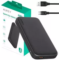 Aukey Pb-y46p powerbank 10000mah 20w 2xusb kabelis usb-c