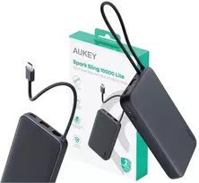 Aukey Pb-y53p išorinė baterija 10000 mAh 22,5 W 4xUSB kabelis USB-C