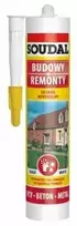 Soudal Neutralus kietėjantis statybinis silikonas 310 ml, baltas