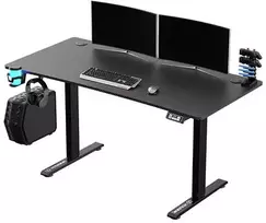 ULTRADESK LEVEL V2 žaidimų stalas, 140x68cm, 72-117cm, elektra reguliuojamas, be paminkštinimo