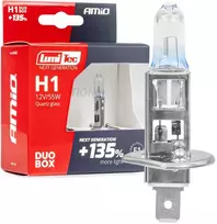 Halogeninės lemputės H1 12V 55W „Lumitec“ naujos kartos +135% „Duo Amio-04402“
