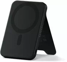 Magnetinė išorinė baterija su stovu Satechi OntheGo Powerbank 5000mAh MagSafe Qi2 (juoda)