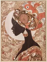ART Medinis sienų dekoras 60x80 cm, „lady-2“