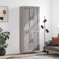 Komoda, pilkos ąžuolo spalvos, 69,5x34x180cm, apdirbta mediena
