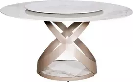 Stalas, Modig, 150 cm, Baltas ir Rožinis Auksas