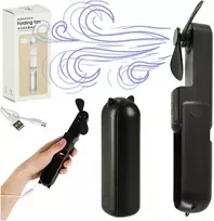 Nešiojamas USB Ventiliatorius 3 Greičių, 1200 mAh, Juodas