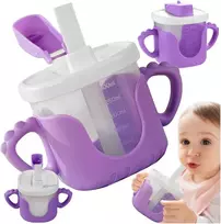 Vaikiškas puodelis su šiaudeliu 300 ml