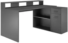Rašomasis stalas Gamer matinis antracitas