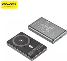 Induction powerbank Awei PA-31 10000mAh MagSafe pilkos spalvos