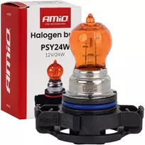 Halogeninė lemputė psy24w 12v 24w PG20-4 gintaro spalvos amio-04519