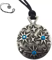 Relojes de Sol, Brujulas, Biscuteria Galactica Elegantiškas žvaigždžių vėrinys su granato kristalais, sidabruotas moterims