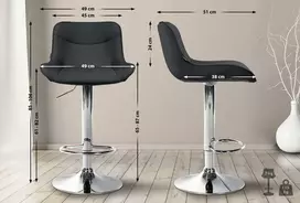 Mville Baro kėdė "Vonore", odos imitacija, chromas