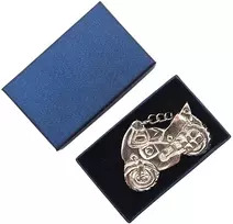 Mirtop Sidabro spalvos metalinis motociklo raktų pakabukas dovanų dėžutėje