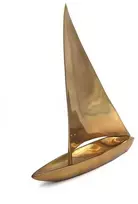 Mirtop Elegantiškas aliuminio burlaivio modelis 39×30 cm – jūrinė dekoracija