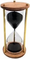 Mirtop Elegantiškas žalvario ir medžio smėlio laikrodis 5 min biurui ir dovanai