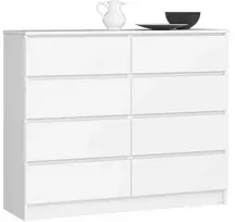 AKORD Komoda su stalcių saugojimui, baltas 120x40x99