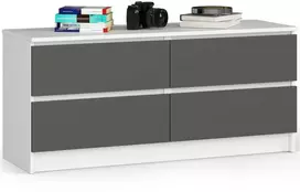 AKORD Kambario staline spinta 4 stalciu Baltyk/szarys Grafits 120x40x55