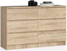 Bufetas Akord 6 stalčių Dąb Sonoma 120x40x77