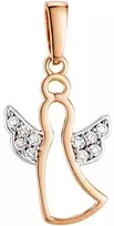 Auksinis pakabukas su cirkoniais "Angelas" Brasco 62412