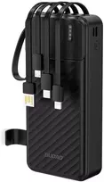 Dudao K11 Pro 20000mAh Powerbank su integruotais kabeliais – juodos spalvos