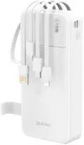 Dudao K11 Pro 20000mAh Powerbank su integruotais kabeliais – baltos spalvos