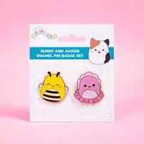 „Squishmallows“ – 2 ženkliukai „Sunny Auggie“ – ryškios