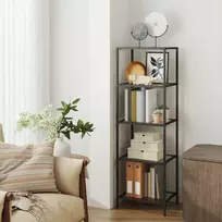 Songmics VASAGLE 5 pakopų stiklinė lentynos, knygų lentynos, laikymo lentynos