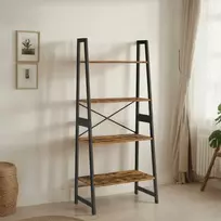 Songmics Knygų lentyna VASAGLE iš bambuko, 63x34x137 cm