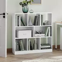 Songmics Knygų lentyna VASAGLE 97,5x100x30 cm, balta