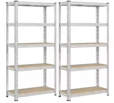 Songmics Plieninė lentyna su reguliuojamomis lentynomis 40x90x180 cm
