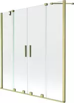 Vonios sienelė Mexen Velar Duo II, Brushed auksinis, 140 x 150 cm