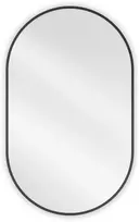 Vonios veidrodis Mexen Loft Oval, 90 x 55 cm, Juodas