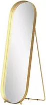 HOMCOM viso ūgio veidrodis 160 x 50 cm, arkinis pastatomas veidrodis su metaliniu rėmu ir nedūžtančiu stiklu, sieninis veidrodis, statomas arba atremiamas, tinka svetainei, miegamajam, koridoriui, auksinis