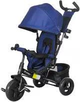 HOMCOM 6-in-1 triratukas su stūmimo rankena, vaikiškas triratukas su nuimamu stogeliu, pagalvėle, balansinis dviratukas su 5 taškų saugos diržais, krepšiu, puodelių laikikliu, vaikams nuo 1 iki 5 metų, tamsiai mėlynas