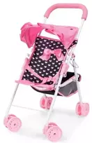 „Bayer Design Buggy Doll“ vežimėlis su skėčiu, rožinės širdelės