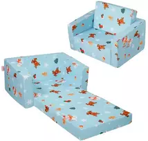 Sulankstoma vaikiška sofa, Žaidimų kilimėlis, Veliūras, 25D kempinė, CPC saugumas