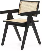 Novanook Medinis kėdė, Freja RENE, 78.5x51.7x54.1 cm, Juoda