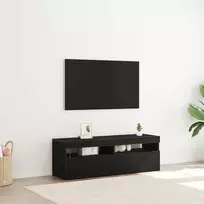 TV staliukas Televizoriaus spintelė su LED Juodas ąžuolas 120 x 35 x 40 cm