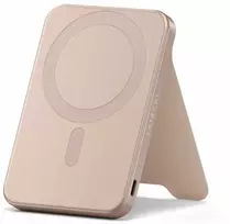 „Satechi OntheGo? Qi2 5K“ magnetinė išorinė baterija su stovu – dykumos rožinė