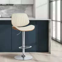 Mville Baro kėdė "Clawson" odos imitacija, chromas