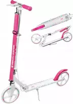 Aliuminis paspirtukas RAVEN DOTS Baltas su dideliais 20 cm. ratais Handbrake