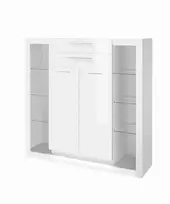 Komoda Imv Meran, 141 cm, baltas blizgus