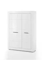 Spinta Bianco, 100 x 35 x 142 cm, baltas blizgesys