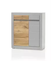 Komoda Casablanca, 100 cm, ąžuolinė/matinė pilka