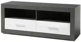 TV staliukas TV stovas Imv Etero, tamsiai pilka/baltas blizgesys