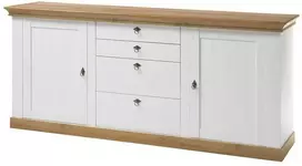 Komoda Imv Landhaus, 210 cm, baltoji pušis/ąžuolas