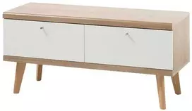 TV staliukas TV stovas Imv Lena, 107 cm, balta/ąžuolinė