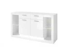 Komoda Imv Meran, 150 cm, baltas blizgus